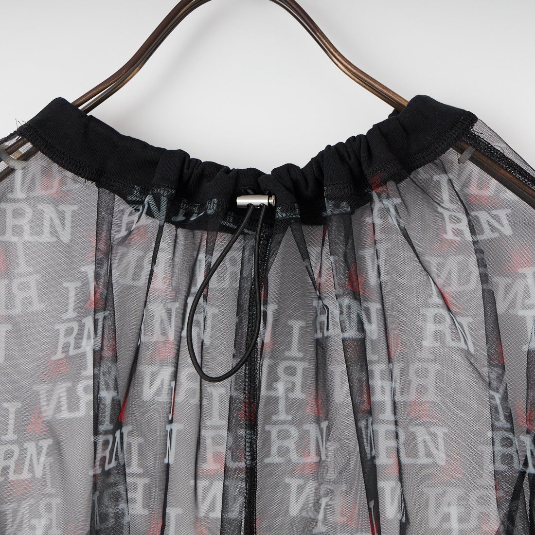 RhodolirioN [ロドリリオン] チュールクルーネックシャツ [SW1075] B BLACK