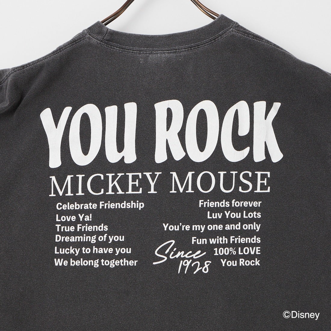 GOOD ROCK SPEED [グッドロックスピード] 別注 MICKEY MOUSE / クラックプリントTシャツ [INTN-071-JF] CHARCOAL