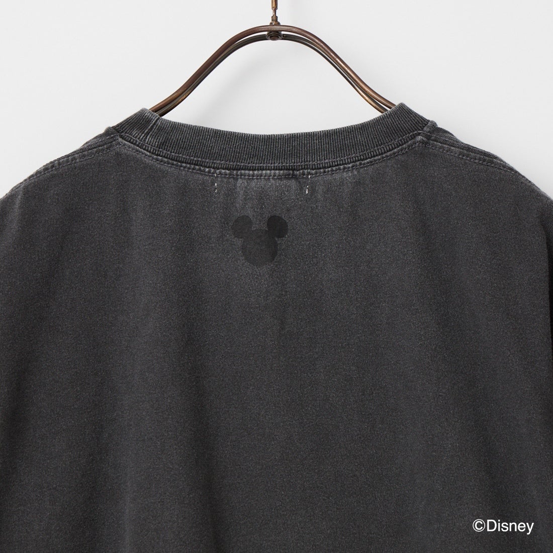 GOOD ROCK SPEED [グッドロックスピード] 別注 MICKEY MOUSE / フロッキープリントTシャツ [INTN-070-JF] CHARCOAL