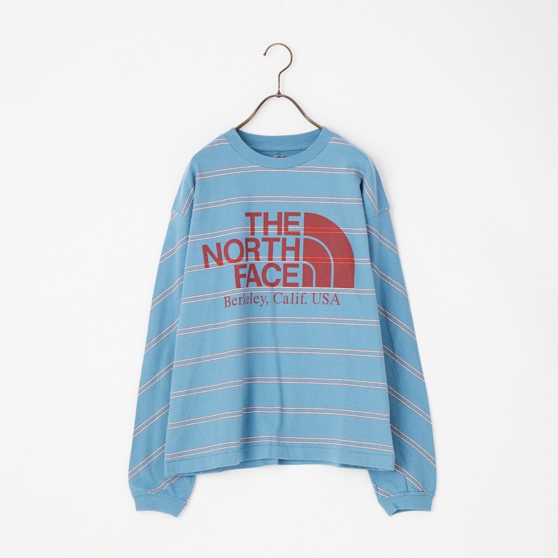 THE NORTH FACE PURPLE LABEL [ザ ノースフェイス パープルレーベル] フィールドロングスリーブストライプTシャツ [N26ST027] BL BLUE