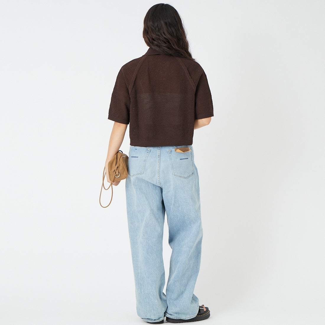 adidas Originals [アディダス オリジナルス] ニットポロシャツ [CX746] KE0198 &&モデル身長：162cm 着用サイズ：M&&