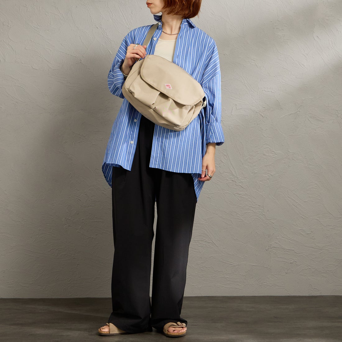 DANTON [ダントン] キャンバスショルダーバッグ [OBERKAMPF] BEIGE