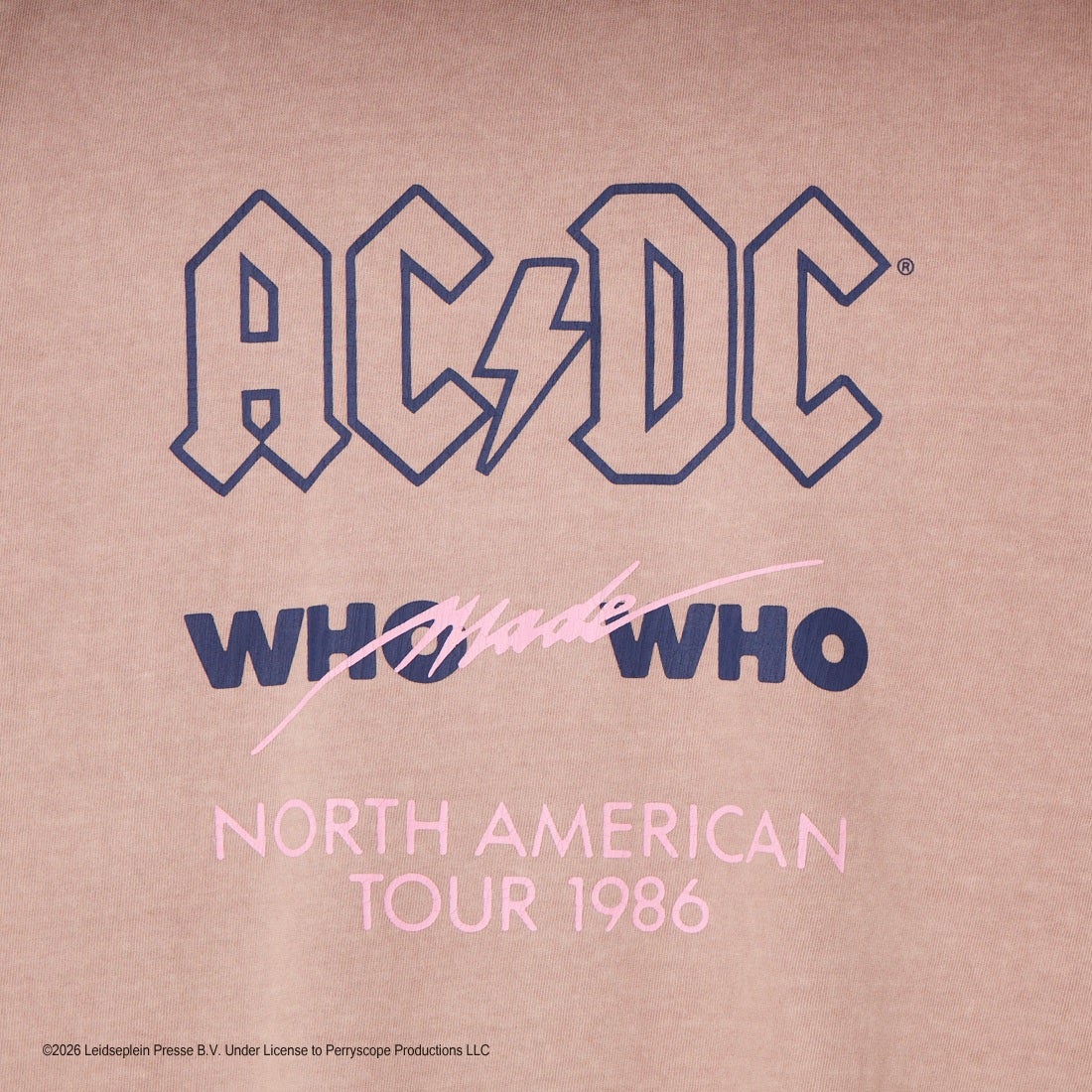 GOOD ROCK SPEED [グッドロックスピード] 別注 AC/DC ロックプリントTシャツ [INTN-023-JF] PINK