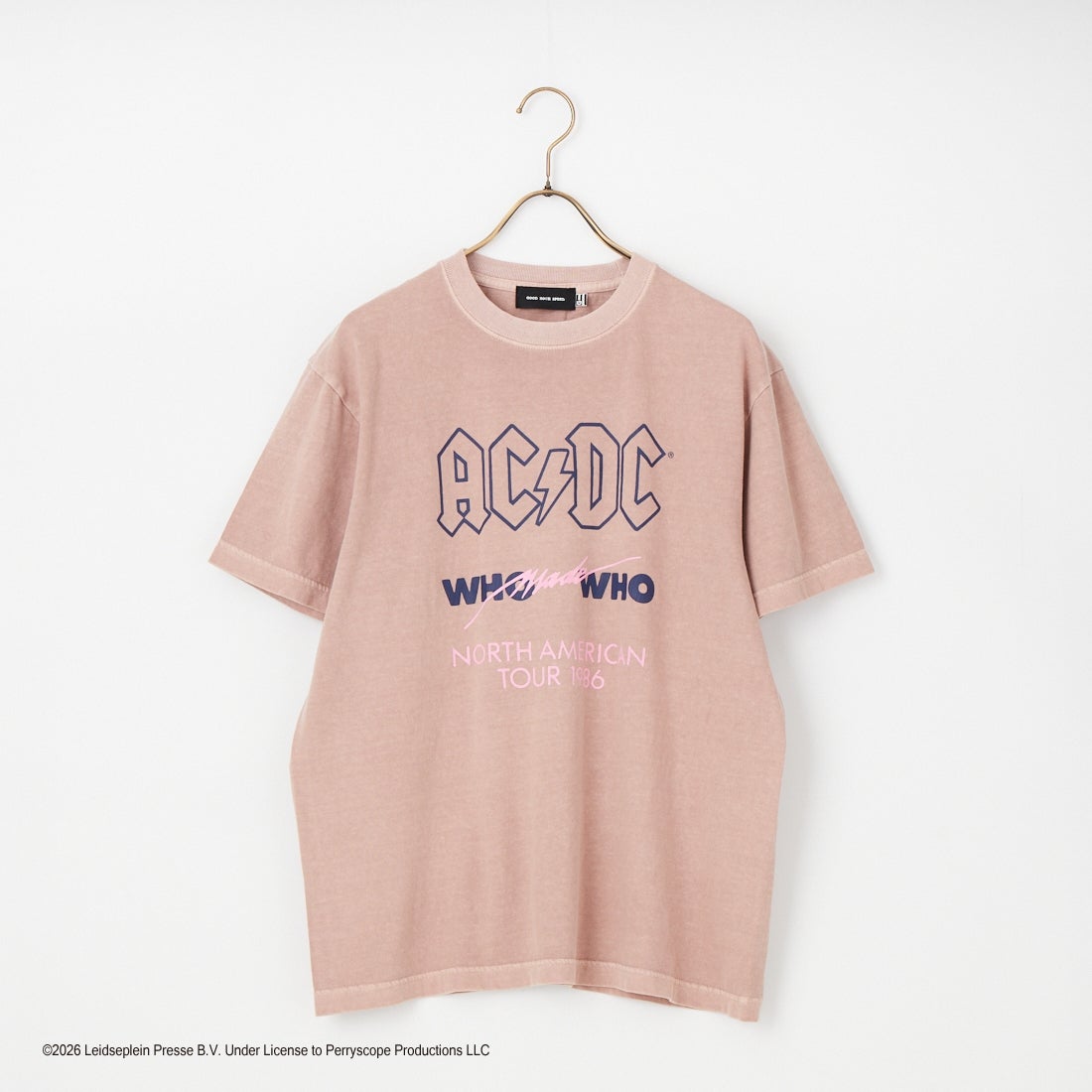 GOOD ROCK SPEED [グッドロックスピード] 別注 AC/DC ロックプリントTシャツ [INTN-023-JF] PINK