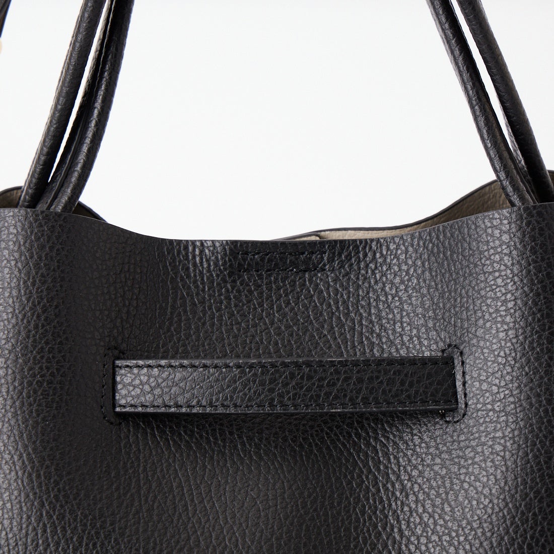 VIOLAd'ORO [ヴィオラドーロ] TRERO イタリアンWフェイスレザートートバッグ [V-1585] BLACK/GRAY