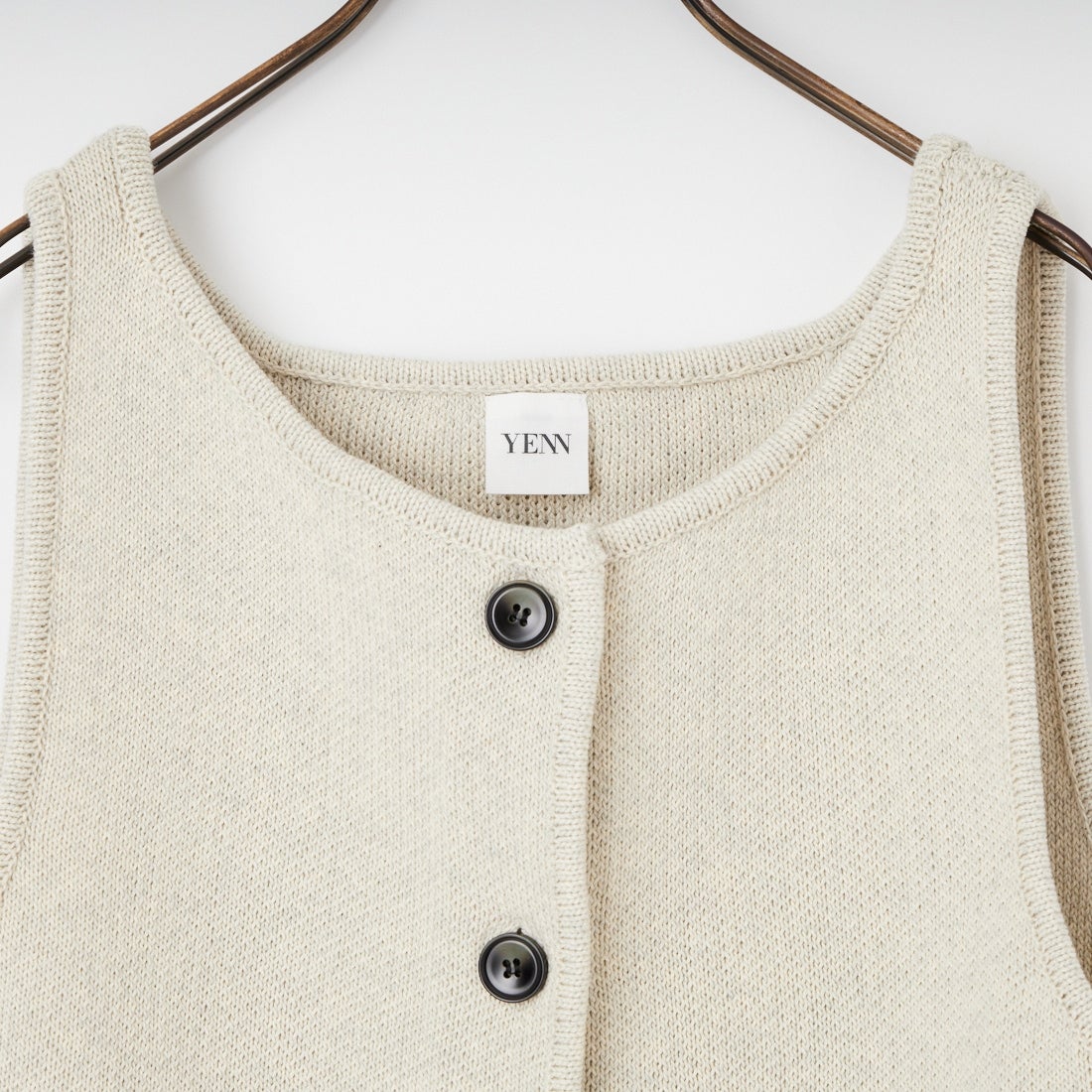 YENN [イエン] ボートネックニットベスト [Y261-91017] L/GRAY