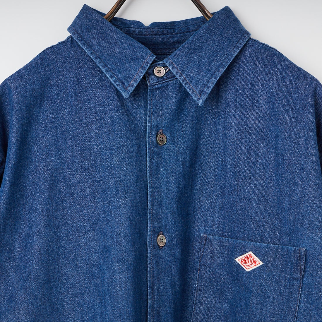 DANTON [ダントン] デニムダンガリー レギュラーカラーシャツ [DT-B0442DUG] LT.INDIGO