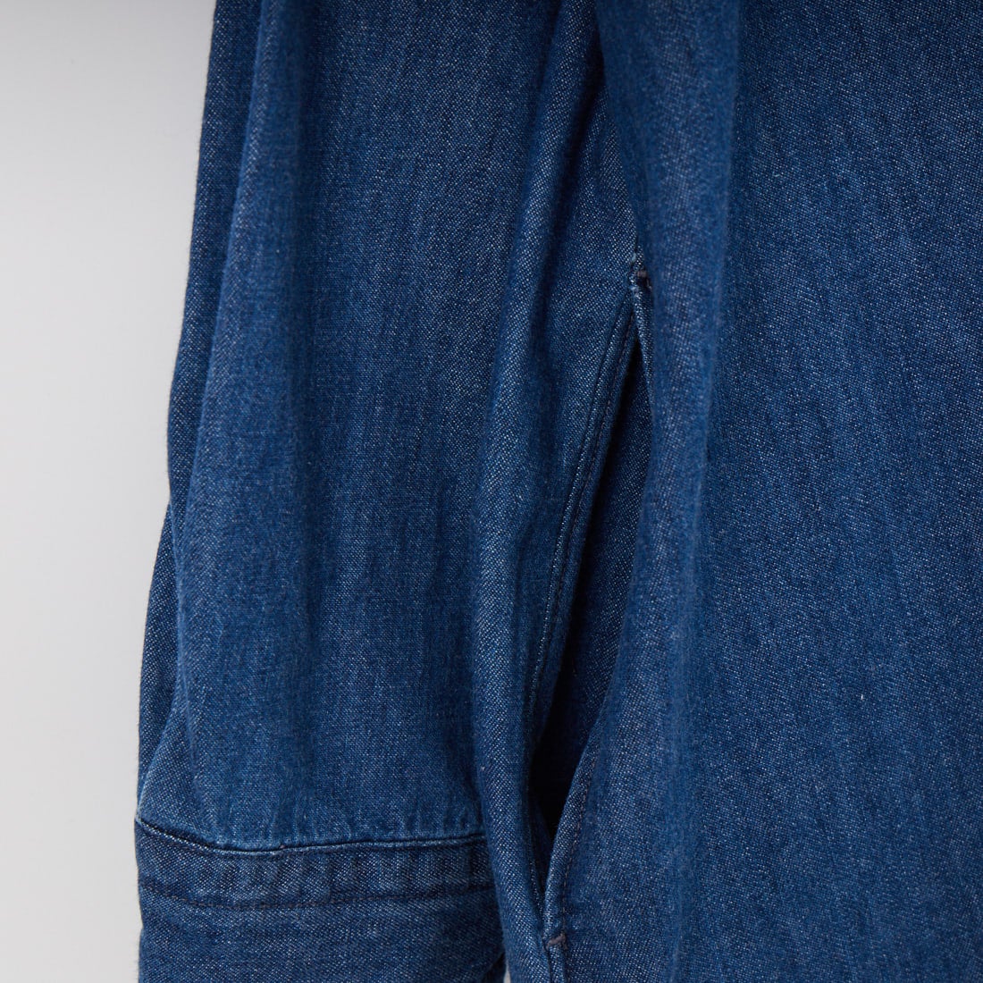 DANTON [ダントン] デニムダンガリー レギュラーカラーシャツワンピース [DT-G0115DUG] LT.INDIGO