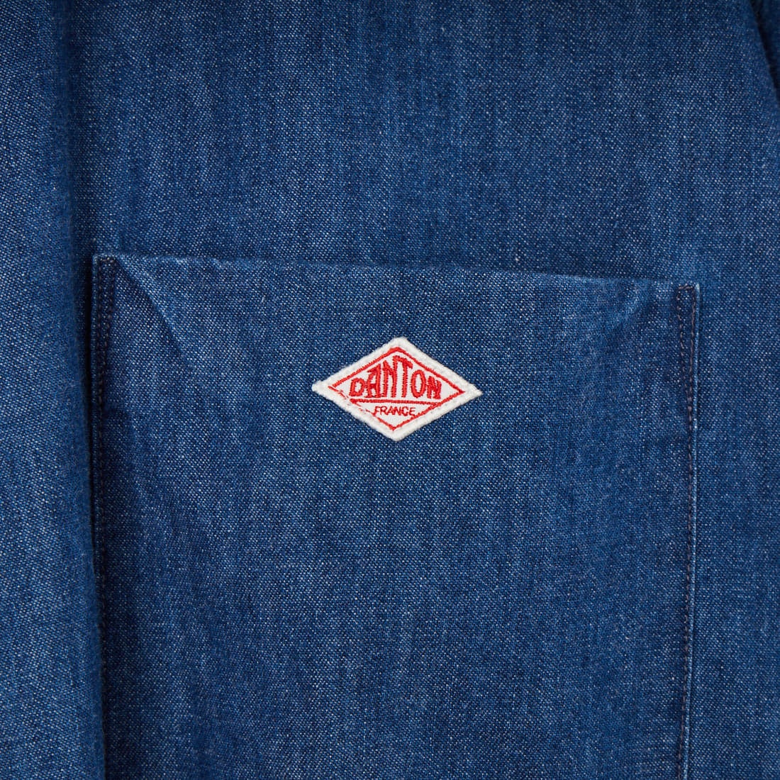 DANTON [ダントン] デニムダンガリー レギュラーカラーシャツワンピース [DT-G0115DUG] LT.INDIGO