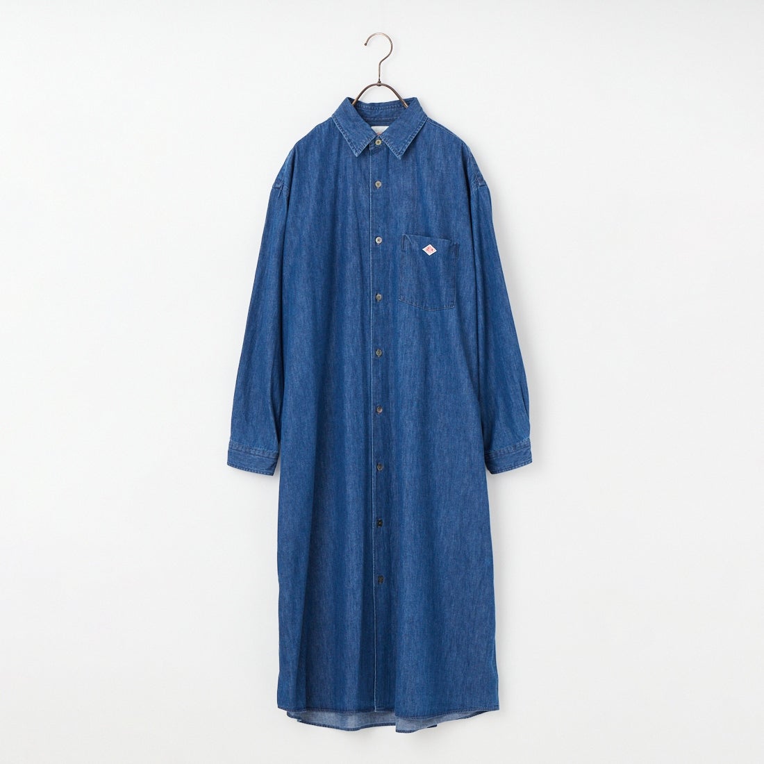 DANTON [ダントン] デニムダンガリー レギュラーカラーシャツワンピース [DT-G0115DUG] LT.INDIGO