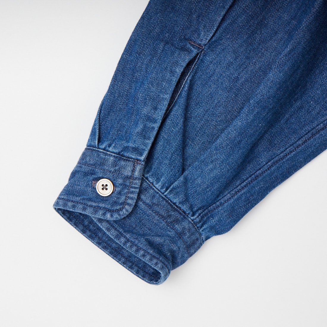 DANTON [ダントン] デニムダンガリー レギュラーカラーシャツワンピース [DT-G0115DUG] LT.INDIGO