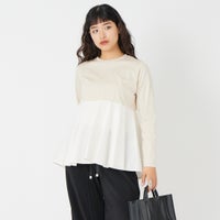 033 ﾍﾞｰｼﾞｭ&&モデル身長：162cm 着用サイズ：F&&