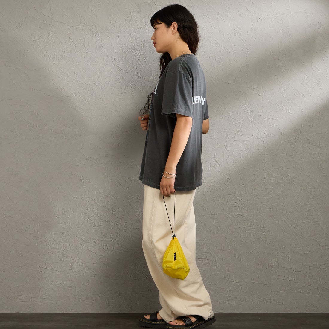 GOOD ROCK SPEED [グッドロックスピード] 別注 NIRVANA プリントロックTシャツ [INTN-067-JF] CHARCOAL &&モデル身長：162cm 着用サイズ：M&&