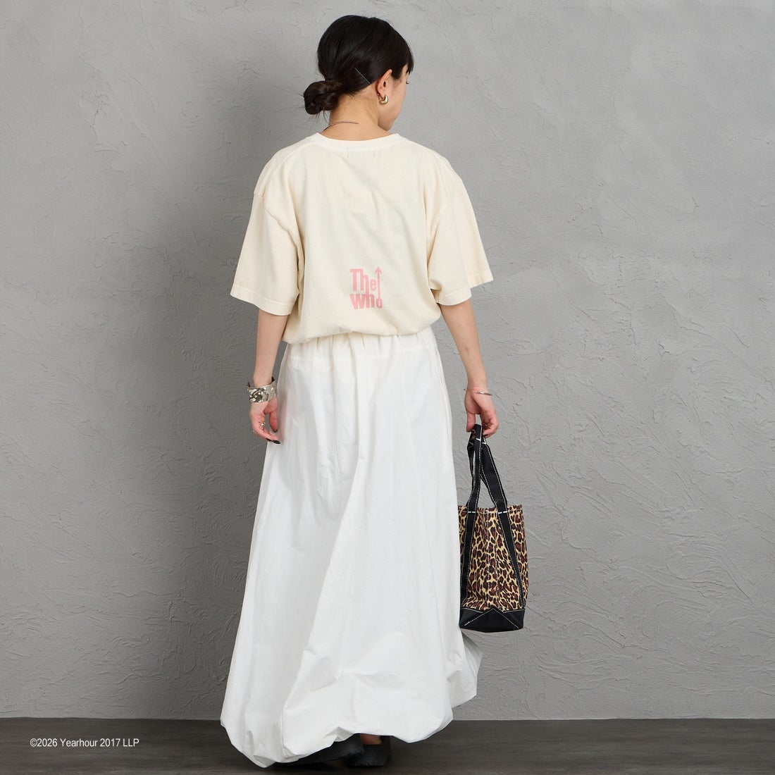 GOOD ROCK SPEED [グッドロックスピード] 別注 THE WHO ロックプリントTシャツ [INTN-068-JF] BEIGE &&モデル身長：150cm 着用サイズ：M&&