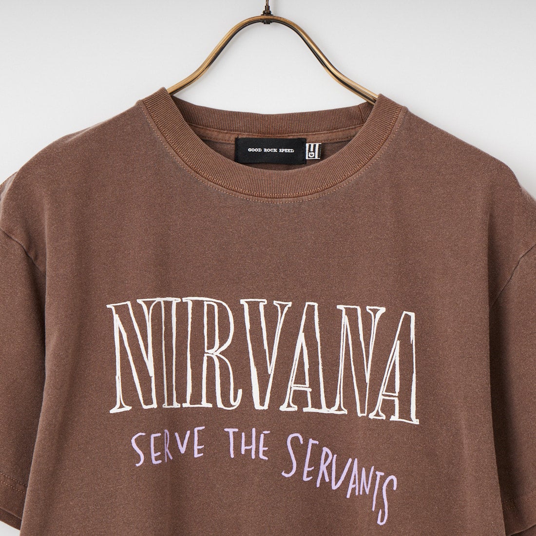 GOOD ROCK SPEED [グッドロックスピード] 別注 NIRVANA ロックプリントTシャツ [INTN-066-JF] BROWN