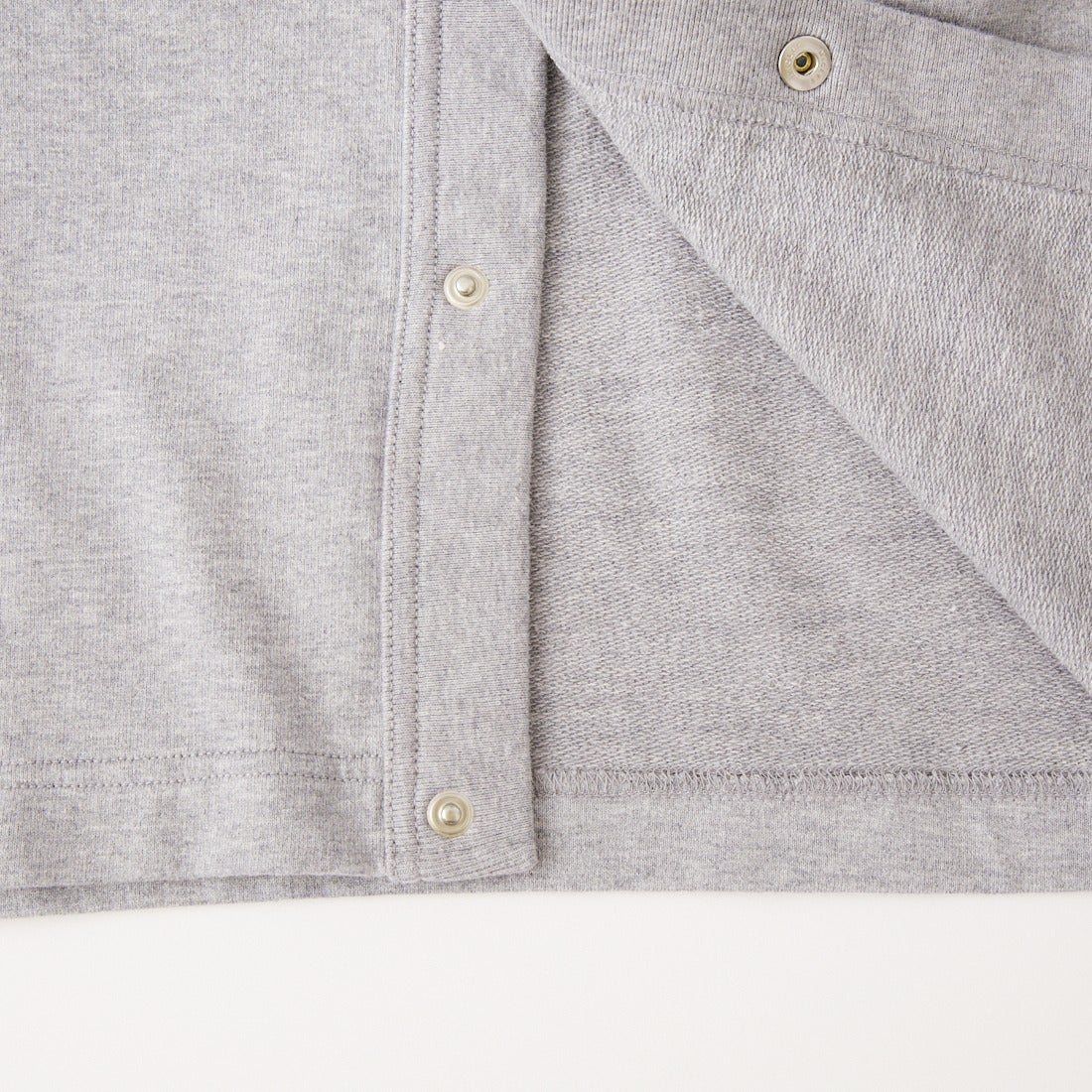 DANTON [ダントン] コットンテリー Vネックカーディガン [DT-C0406CIN] TOP GREY