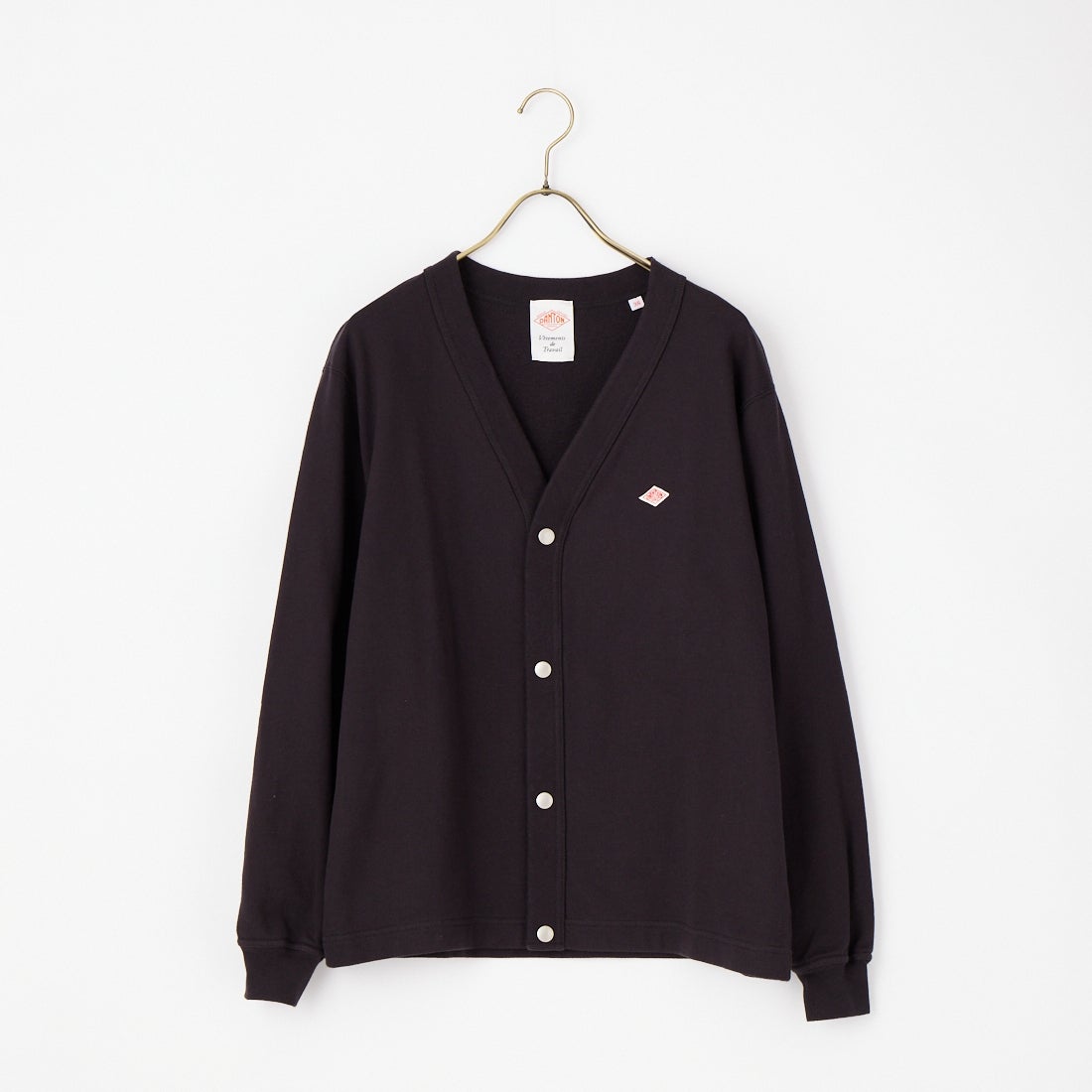 DANTON [ダントン] コットンテリー Vネックカーディガン [DT-C0406CIN] CHARCOAL