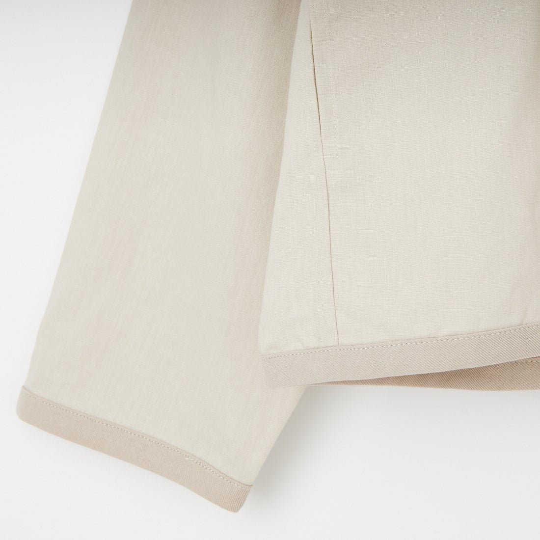 DANTON [ダントン] Vネック リネンシャツカーディガン [DT-B0350LIP] GREIGE