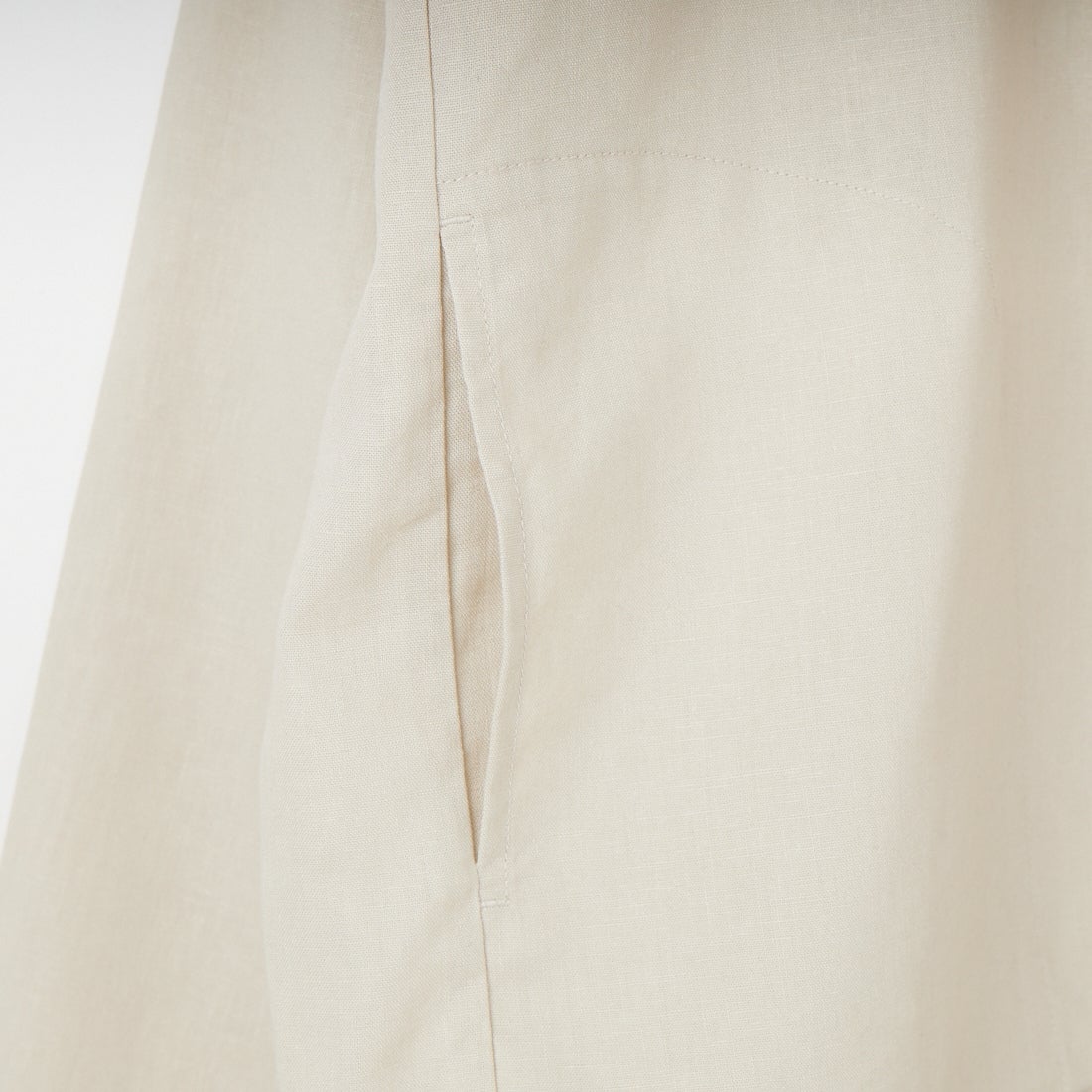 DANTON [ダントン] Vネック リネンシャツカーディガン [DT-B0350LIP] GREIGE