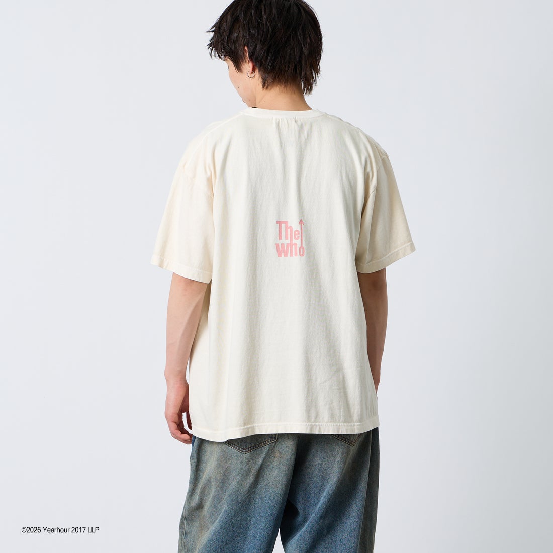 GOOD ROCK SPEED [グッドロックスピード] 別注 THE WHO ロックプリントTシャツ [INTN-068-JF] BEIGE &&モデル身長：177cm 着用サイズ：XL&&