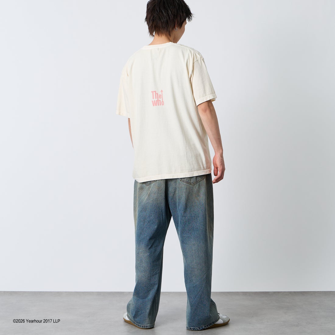 GOOD ROCK SPEED [グッドロックスピード] 別注 THE WHO ロックプリントTシャツ [INTN-068-JF] BEIGE &&モデル身長：177cm 着用サイズ：XL&&