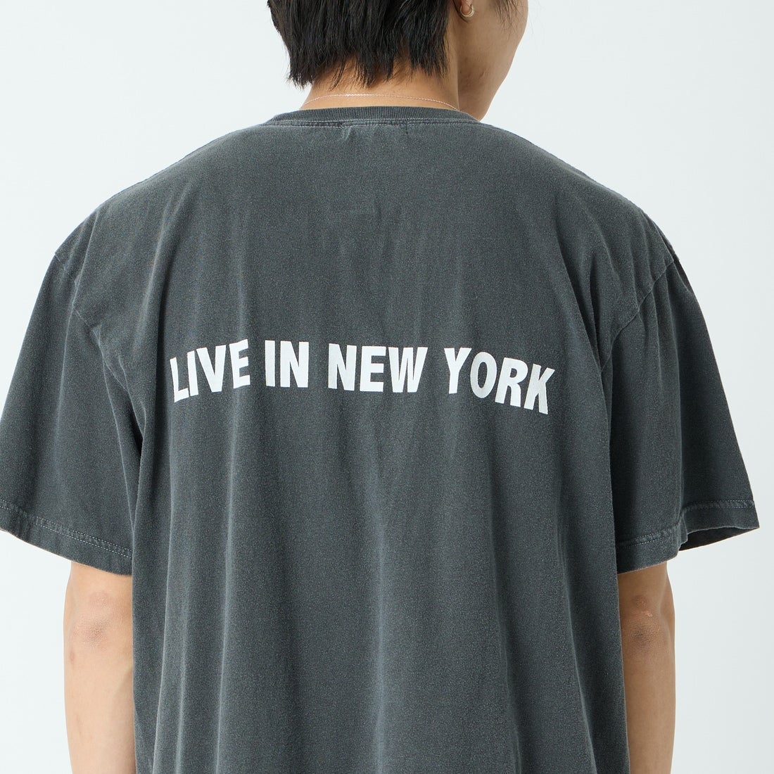 GOOD ROCK SPEED [グッドロックスピード] 別注 NIRVANA プリントロックTシャツ [INTN-067-JF] CHARCOAL &&モデル身長：179cm 着用サイズ：XL&&