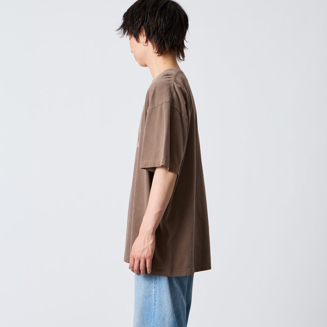 GOOD ROCK SPEED [グッドロックスピード] 別注 NIRVANA ロックプリントTシャツ [INTN-066-JF] BROWN &&モデル身長：177cm 着用サイズ：XL&&