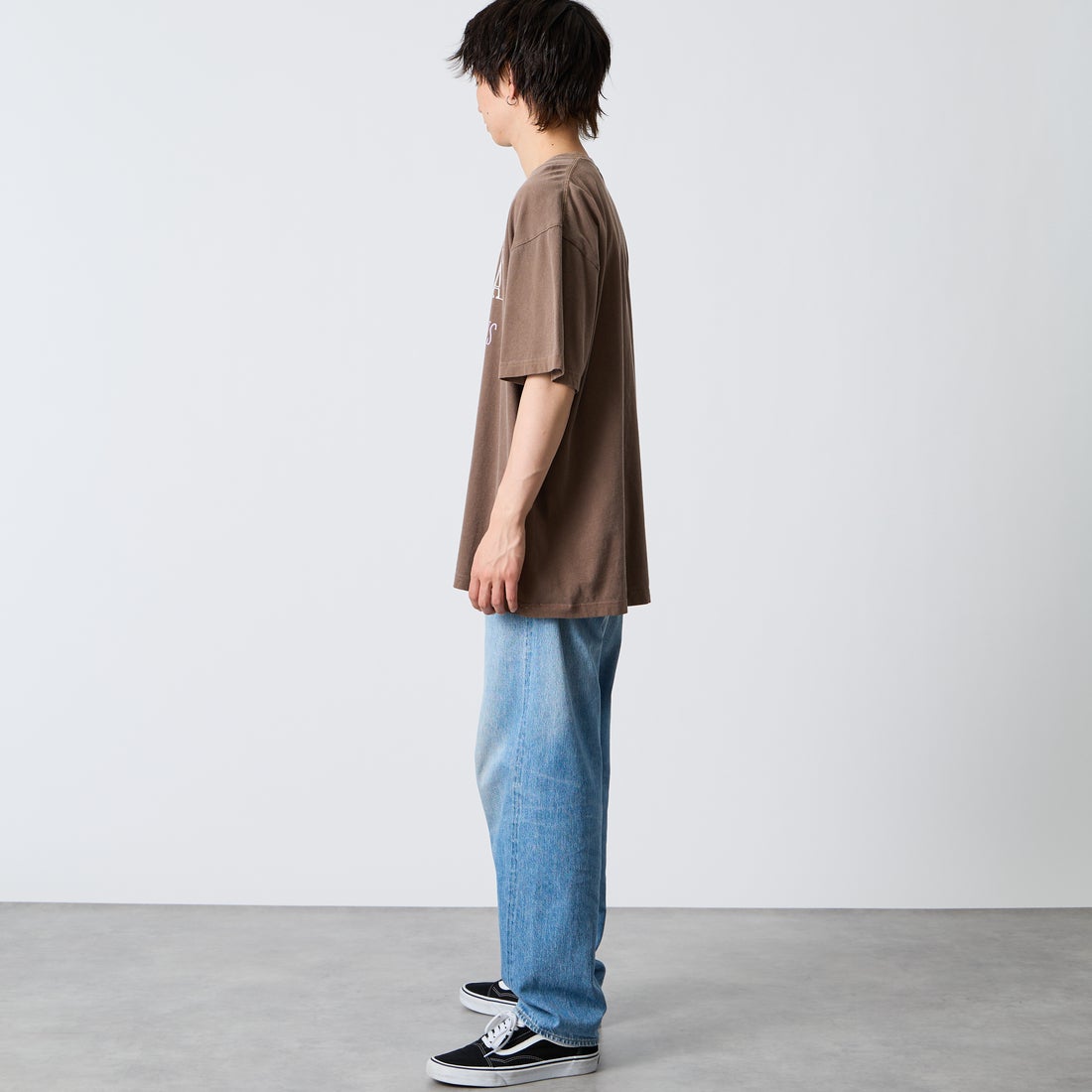 GOOD ROCK SPEED [グッドロックスピード] 別注 NIRVANA ロックプリントTシャツ [INTN-066-JF] BROWN &&モデル身長：177cm 着用サイズ：XL&&