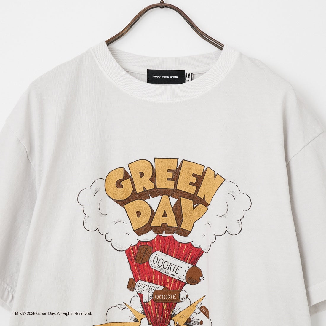 GOOD ROCK SPEED [グッドロックスピード] 別注 GREEN DAY ロックプリントTシャツ [INTN-065-JF] LT.GRAY