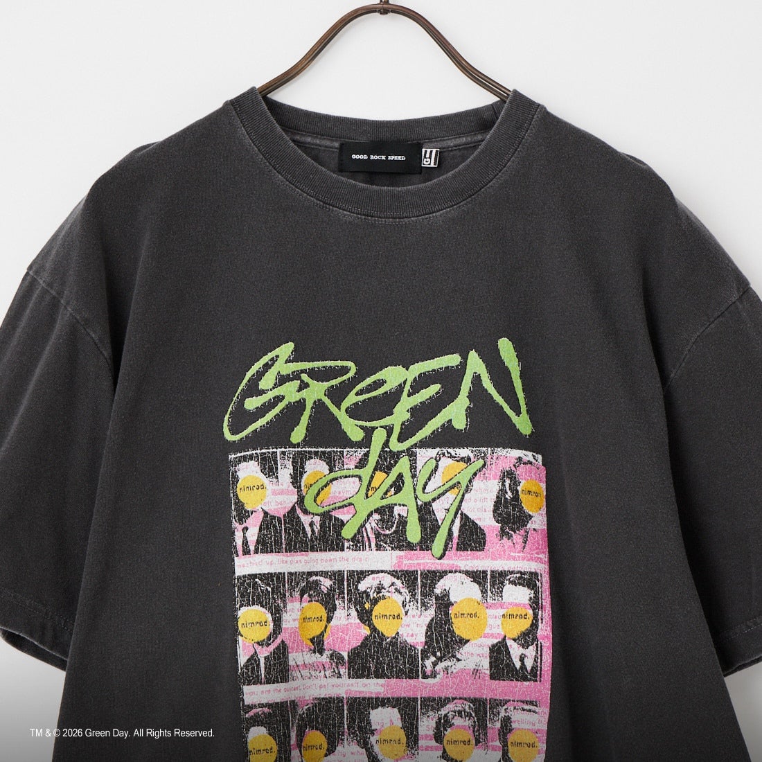 GOOD ROCK SPEED [グッドロックスピード] 別注 GREEN DAY ロックプリントTシャツ [INTN-064-JF] CHARCOAL
