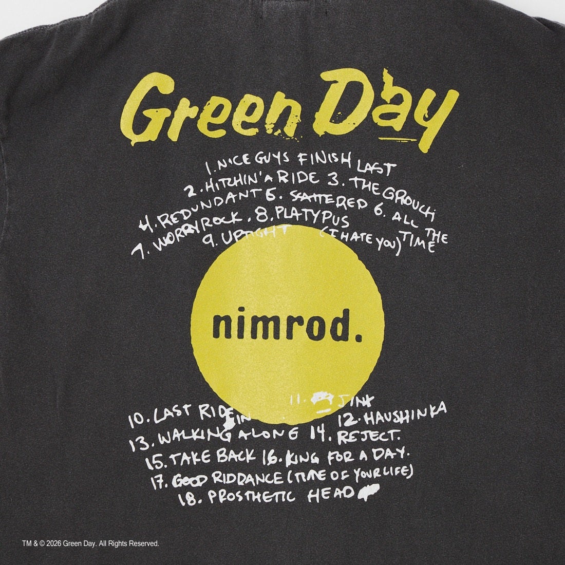 GOOD ROCK SPEED [グッドロックスピード] 別注 GREEN DAY ロックプリントTシャツ [INTN-064-JF] CHARCOAL