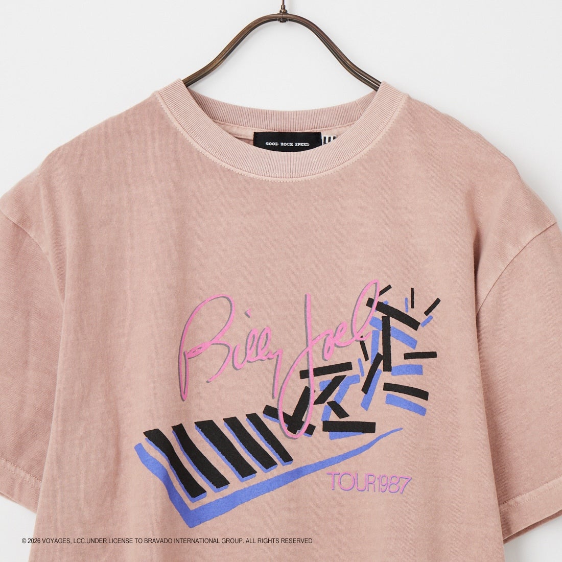 GOOD ROCK SPEED [グッドロックスピード] 別注 BILLY JOEL ロックプリントTシャツ [INTN-063-JF] PINK