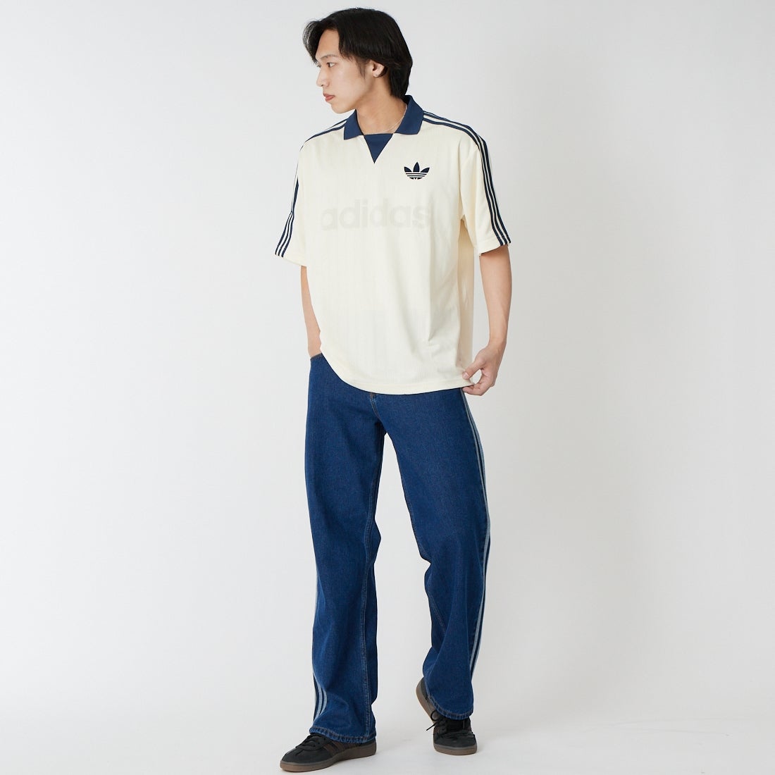 adidas Originals [アディダス オリジナルス] ファイヤーバード デニムトラックパンツ [I8696] KD1499 &&モデル身長：179cm 着用サイズ：30&&