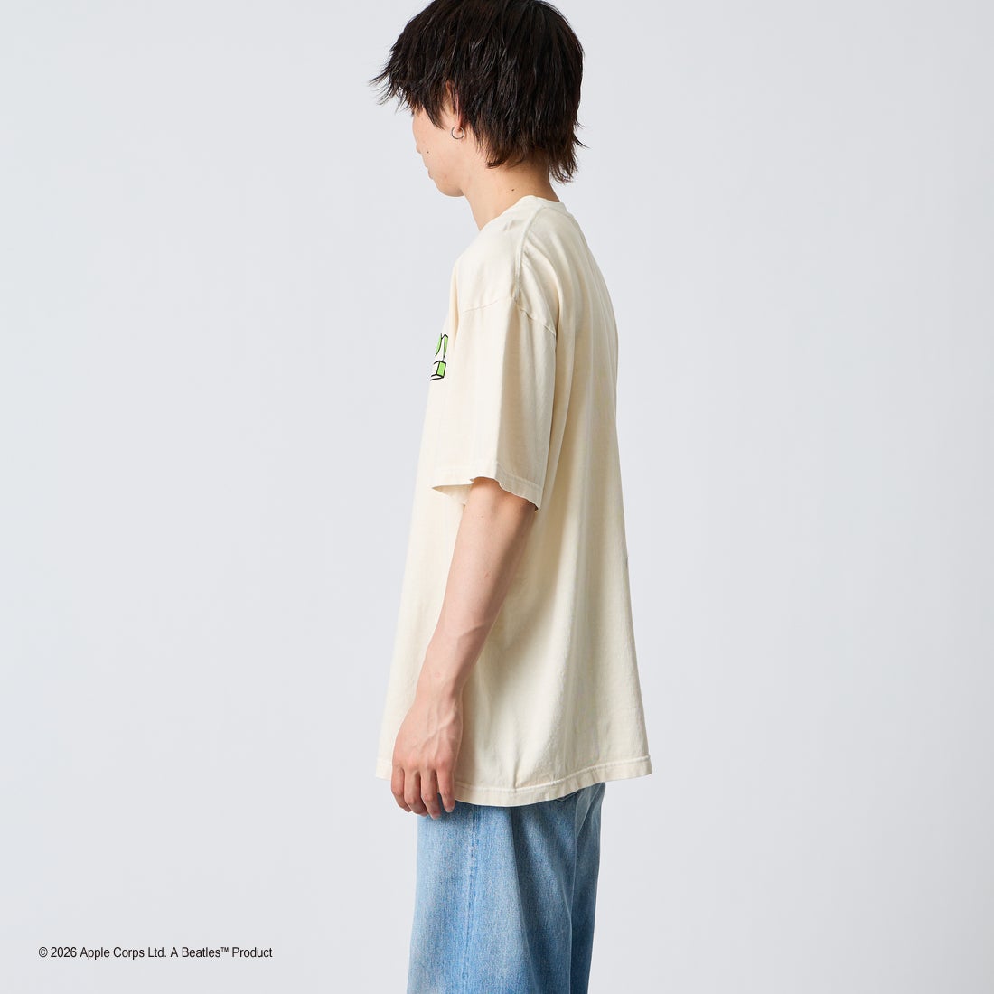 GOOD ROCK SPEED [グッドロックスピード] 別注 THE BEATLES ロックプリントTシャツ [INTN-060-JF] BEIGE &&モデル身長：177cm 着用サイズ：XL&&