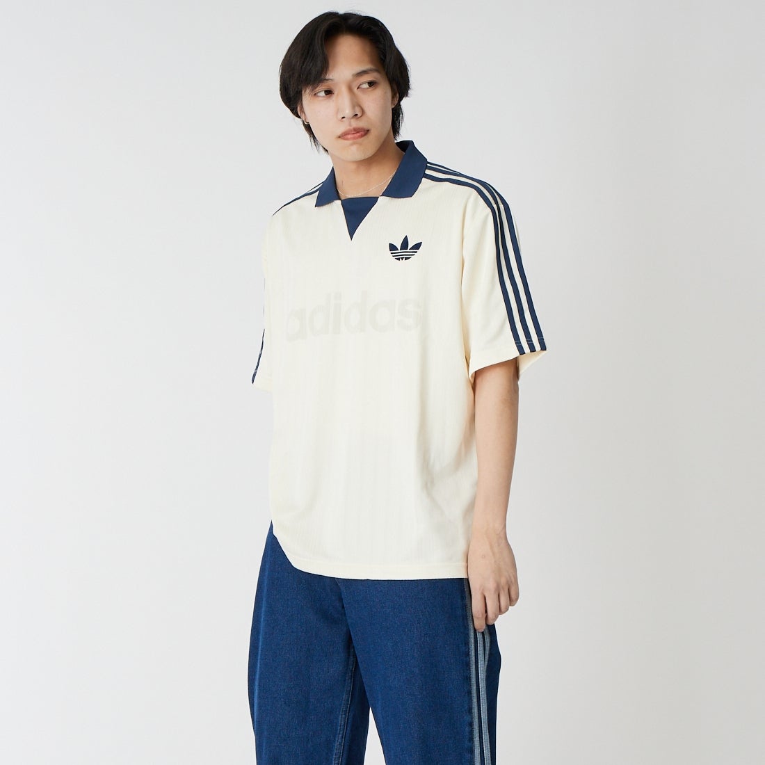 古着 adidas originals襟付きゴーリートップシャツ ゆるダボ 襟付きゴーリートップ / アディダスオリジナルス adidas Originals（T
