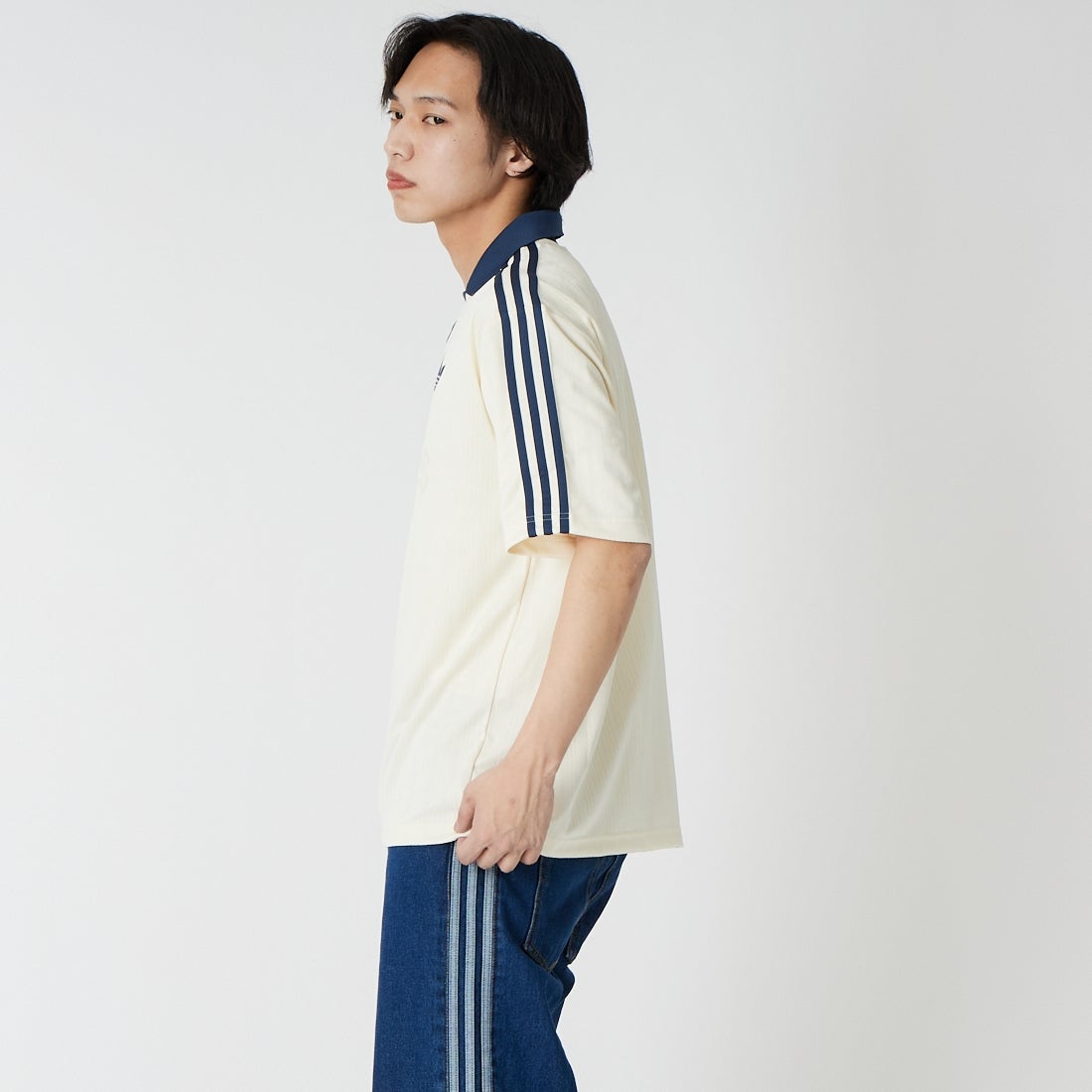 adidas Originals [アディダス オリジナルス] 襟付きゴーリートップ [VA035] KB5435 &&モデル身長：179cm 着用サイズ：M&&