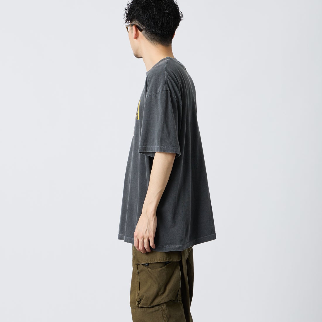 GOOD ROCK SPEED [グッドロックスピード] 別注 NIRVANA ロックプリントTシャツ [INTN-030-JF] CHARCOAL &&モデル身長：168cm 着用サイズ：XL&&