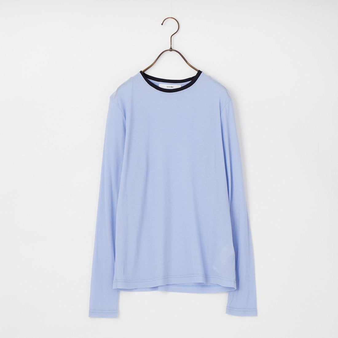 USINE [ユジーヌ] コットンシアーロングスリーブTシャツ [21267069] 073 ｻｯｸｽ/ﾈ