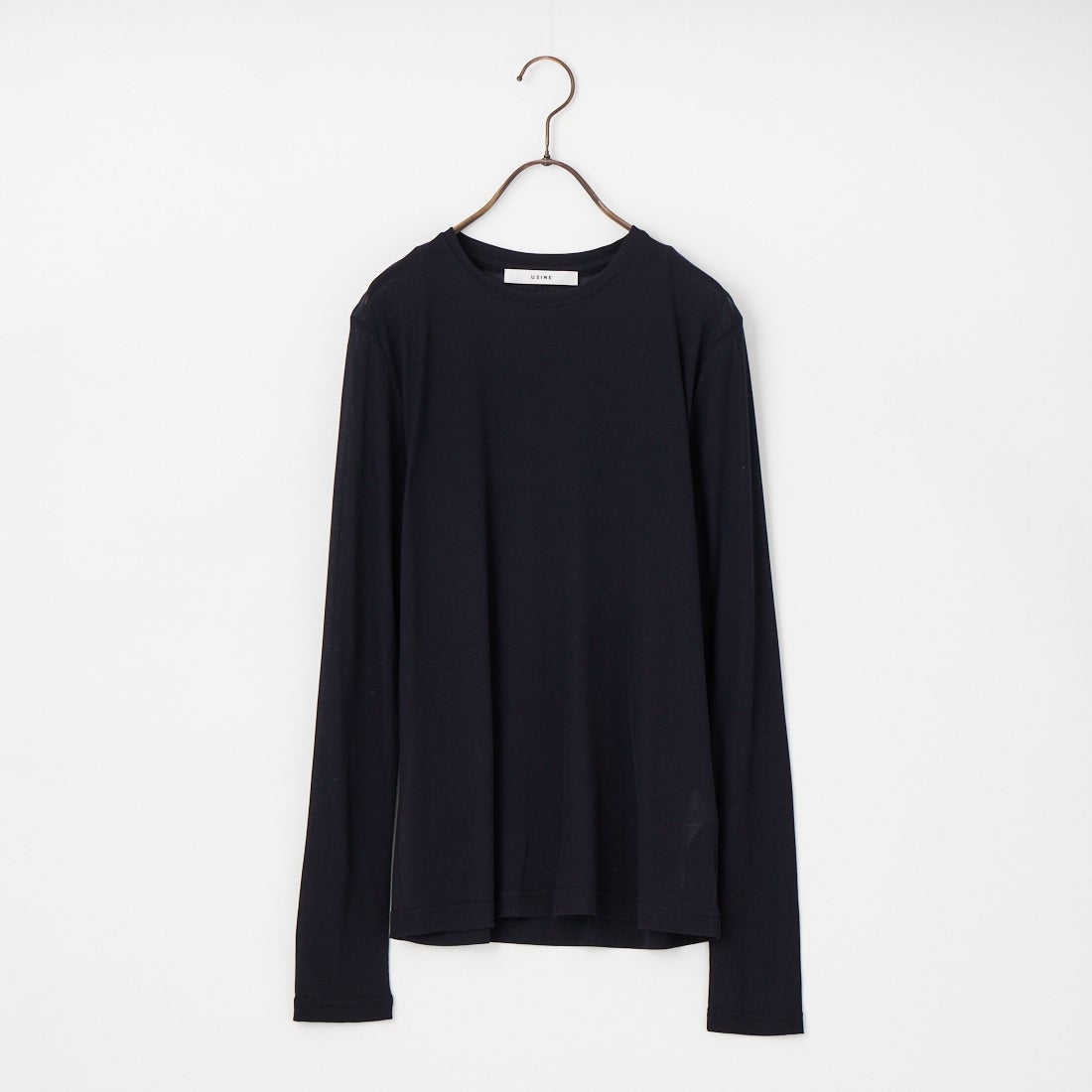 USINE [ユジーヌ] コットンシアーロングスリーブTシャツ [21267069]  076 ﾈｲﾋﾞｰ