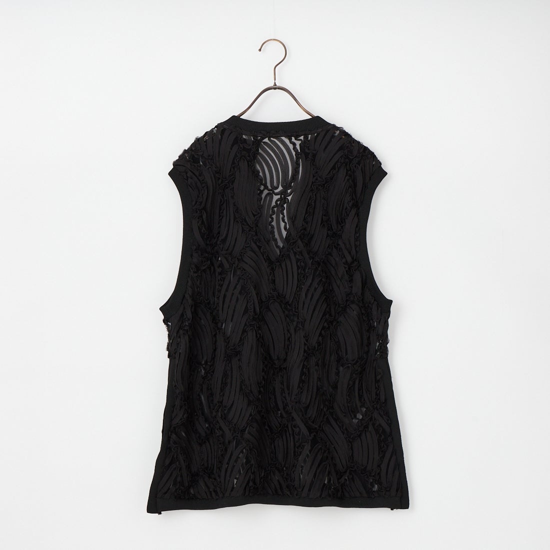 CLOCHE [クロシェ] コードレースシアーベスト [61285564] ﾌﾞﾗｯｸ