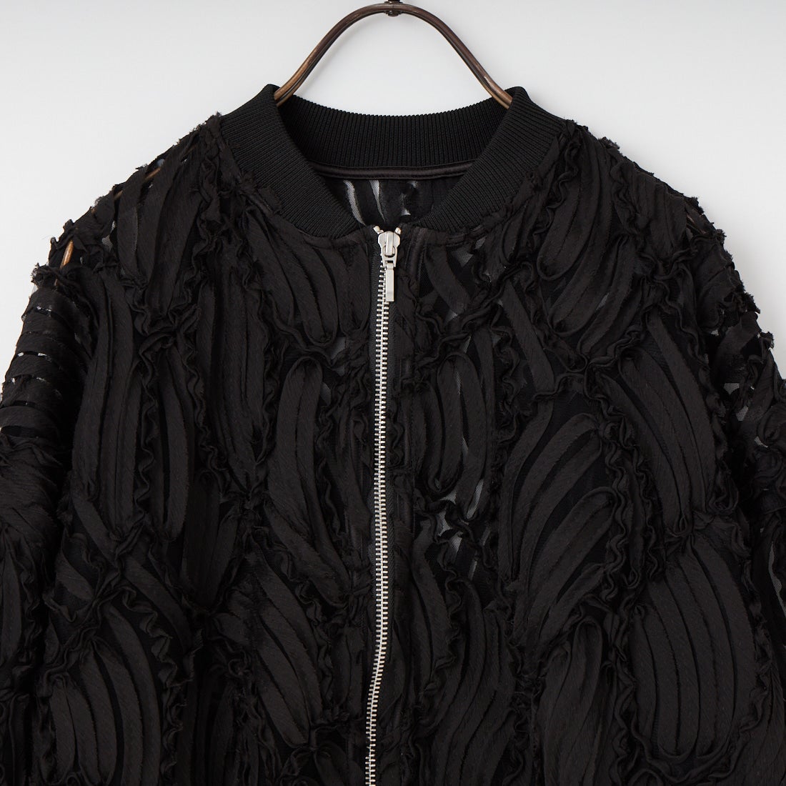 CLOCHE [クロシェ] コードレースシアーブルゾン [61285527] ﾌﾞﾗｯｸ