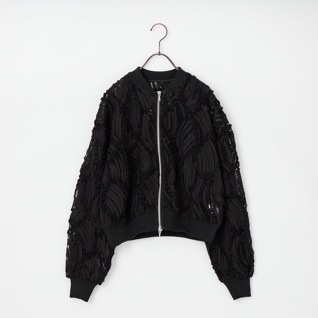 CLOCHE [クロシェ] コードレースシアーブルゾン [61285527] ﾌﾞﾗｯｸ