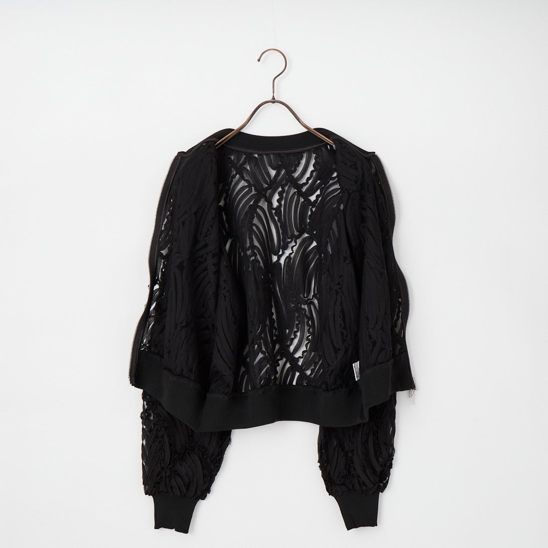 CLOCHE [クロシェ] コードレースシアーブルゾン [61285527] ﾌﾞﾗｯｸ