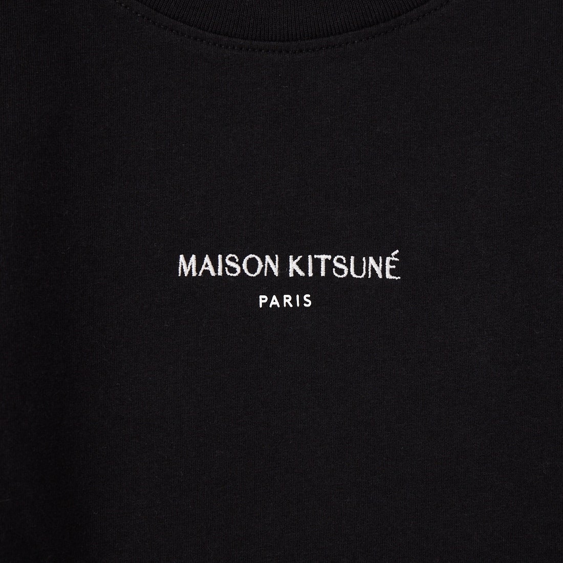 MAISON KITSUNE [メゾン キツネ] MAISON KITSUNE PARIS ベビーTシャツ [QW00100KJ7026] P199 BLACK