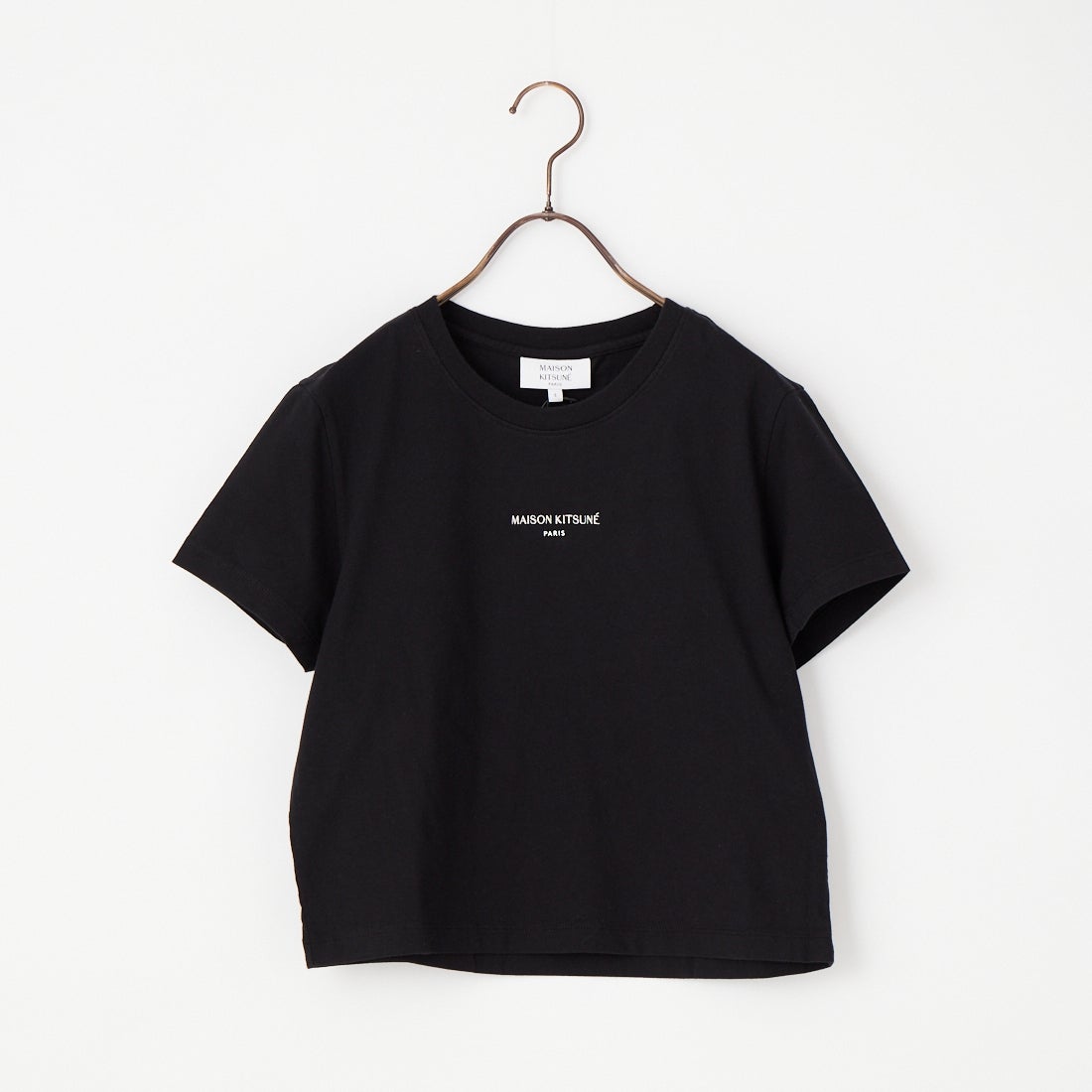MAISON KITSUNE [メゾン キツネ] MAISON KITSUNE PARIS ベビーTシャツ [QW00100KJ7026] P199 BLACK