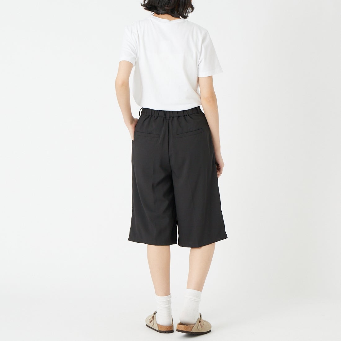 MAISON KITSUNE [メゾン キツネ] ドリーミングフォックス レギュラーTシャツ [QW00109KJ7026] P100 WHITE &&モデル身長：162cm 着用サイズ：S&&