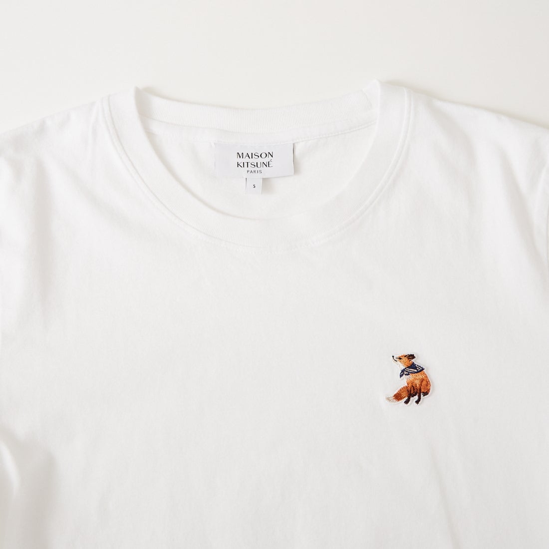 MAISON KITSUNE [メゾン キツネ] ドリーミングフォックス レギュラーTシャツ [QW00109KJ7026] P100 WHITE