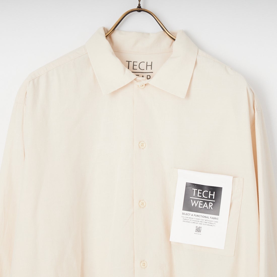Jeans Factory Clothes [ジーンズファクトリークローズ] テックリネンワンナップカラーシャツ [EPC-61100] 1 IVORY