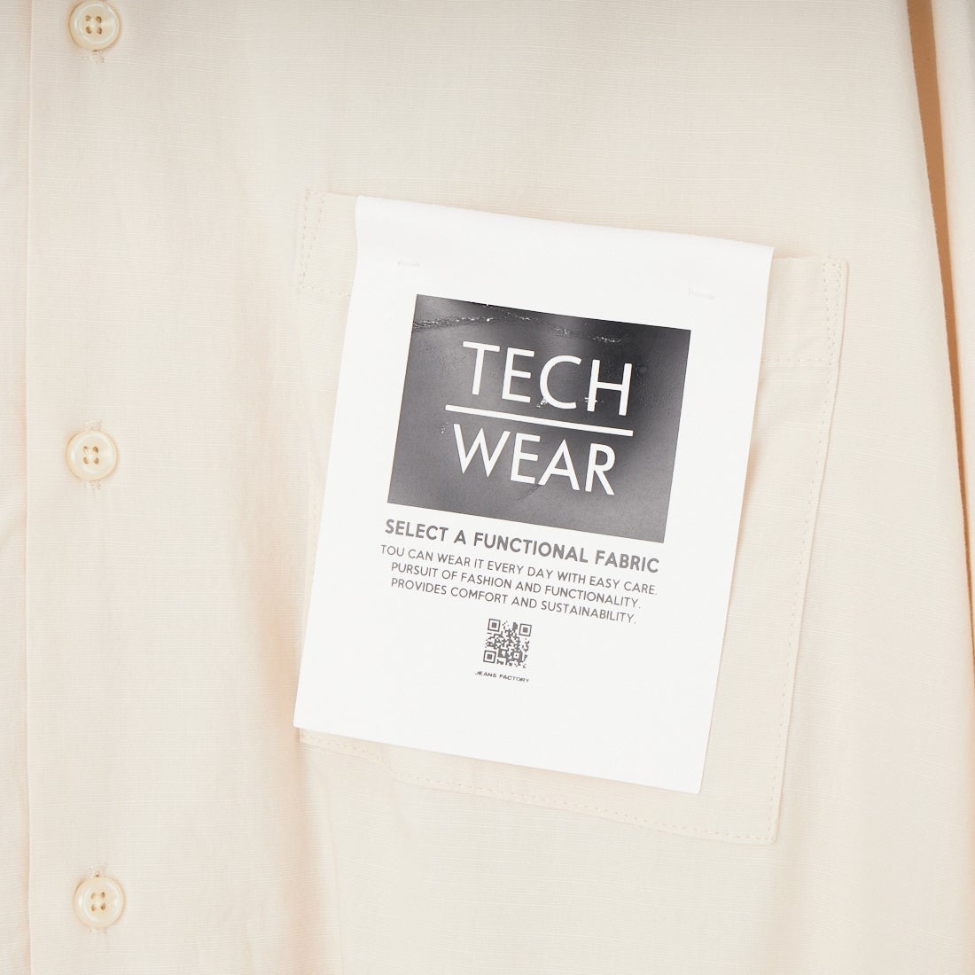 Jeans Factory Clothes [ジーンズファクトリークローズ] テックリネンワンナップカラーシャツ [EPC-61100] 1 IVORY