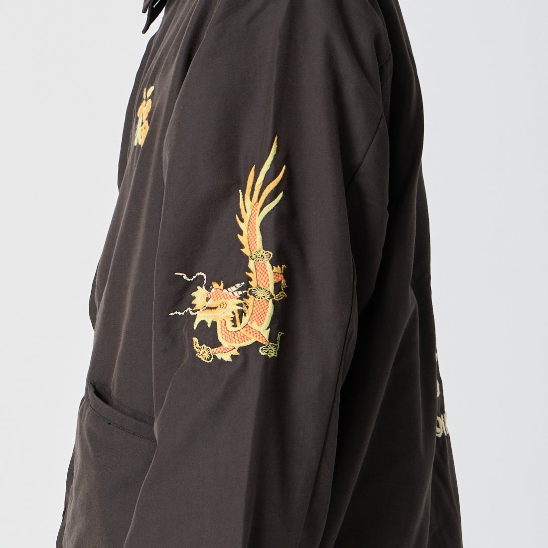 GOLD [ゴールド] ベトナムジャケット エイジングモデル [GL15847] 119 BLACK &&モデル身長：179cm 着用サイズ：L&&